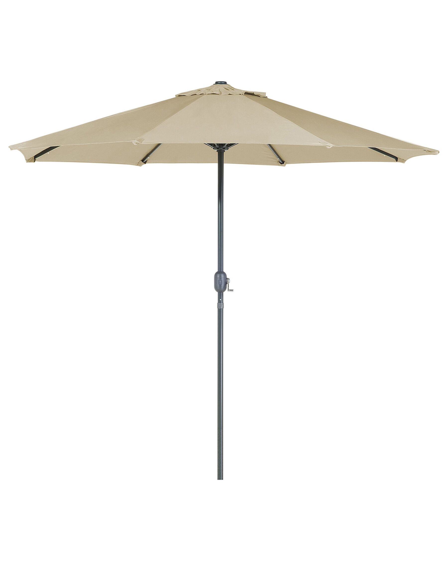 Parasol de jardin beige taupe avec éclairage LED ⌀ 266 cm RAPALLO_679985