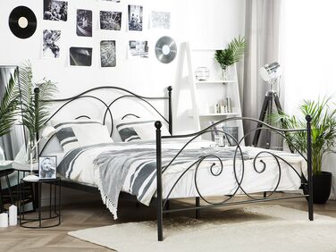 Metal EU Super King Size Bed Black DINARD