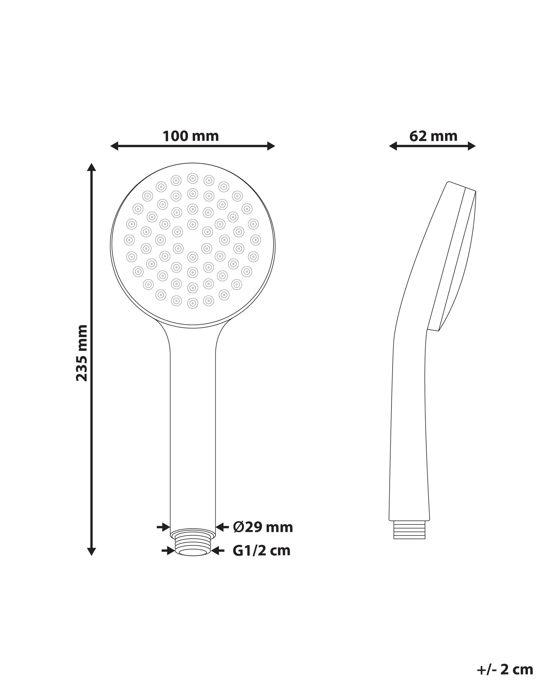 Shower Head and Hose Kit AYPATE Silver_988955
