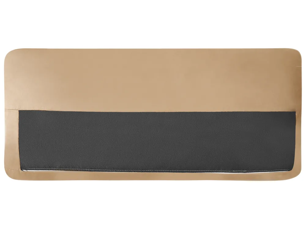 Sofa Bed 3 Seater EGGE Velvet Light Brown_1020940