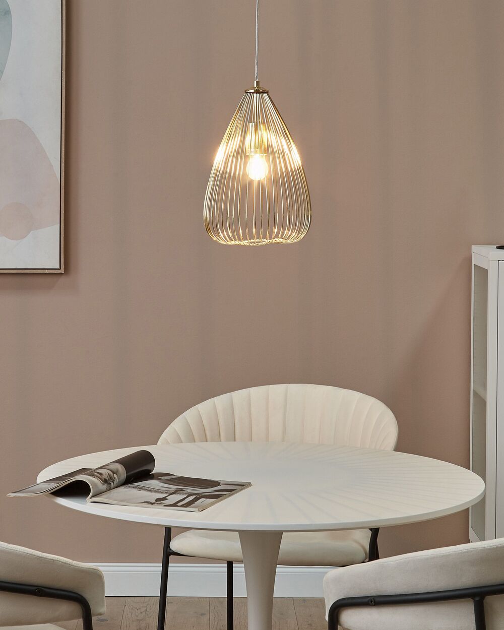 Pendant Lamp RAMIS Metal Gold Beliani.co.uk