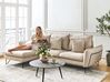 Høyrehånds hjørnesofa i stoff beige SERSAN_930924