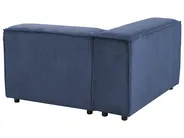 Modular Corner Sofa 3 Seater ARDAL with Ottoman Corduroy Dark Blue Right Hand_1008810
