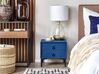 Sametový nábytek do ložnice 180 x 200 cm modrý SEZANNE_795686