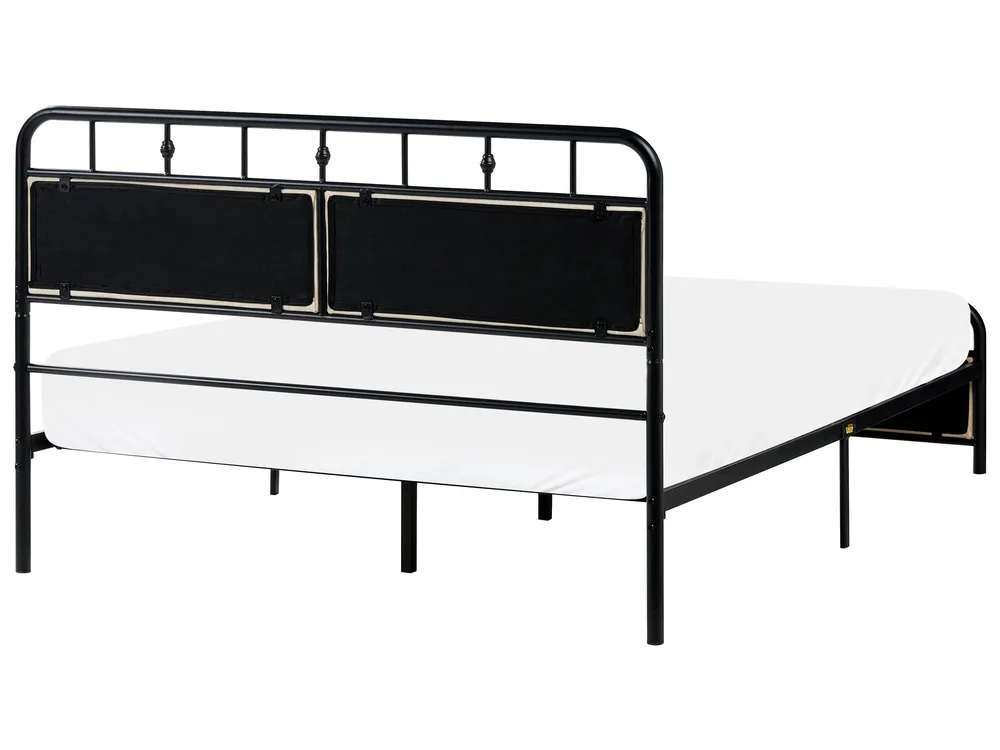 Bett mit Lattenrost Metall BREUILLET 140 x 200 cm Schwarz_1033477
