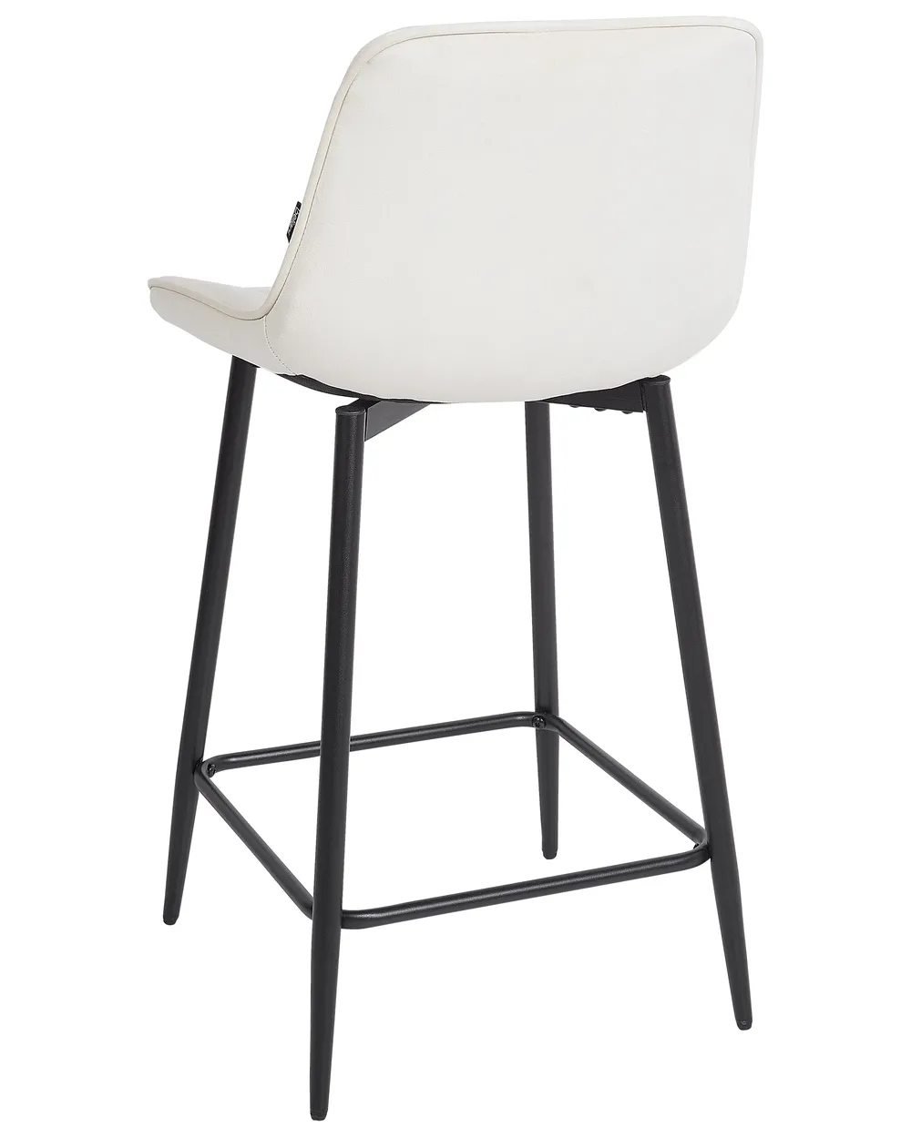 Set of 2 Bar Chairs DUBROVNIK Velvet Light Beige_928861