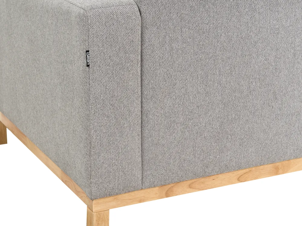 Corner Sofa 4 Seater SIGGARD Fabric Grey Left Hand_944549