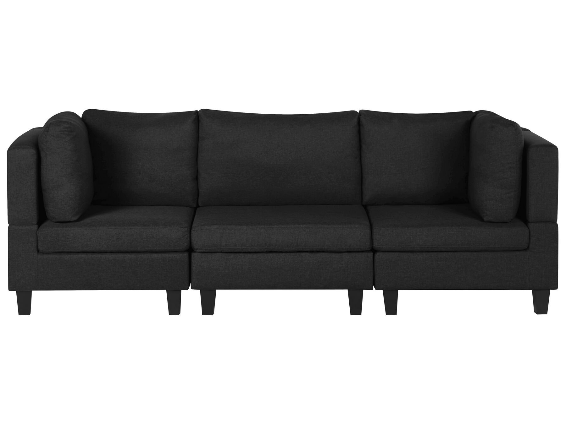 3 Seater Modular Fabric Sofa Black FEVIK_781300