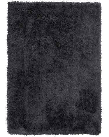 Tappeto shaggy rettangolare nero 160 x 230 cm CIDE