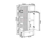 Armario de baño NUBES 52 cm Marrón claro/Blanco_1186353