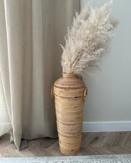 Wazon dekoracyjny ELATIA 70 cm Rattan Naturalny_1001004