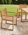Set of 2 Certified Acacia Wood Garden Dining Chairs SASSARI II_923734