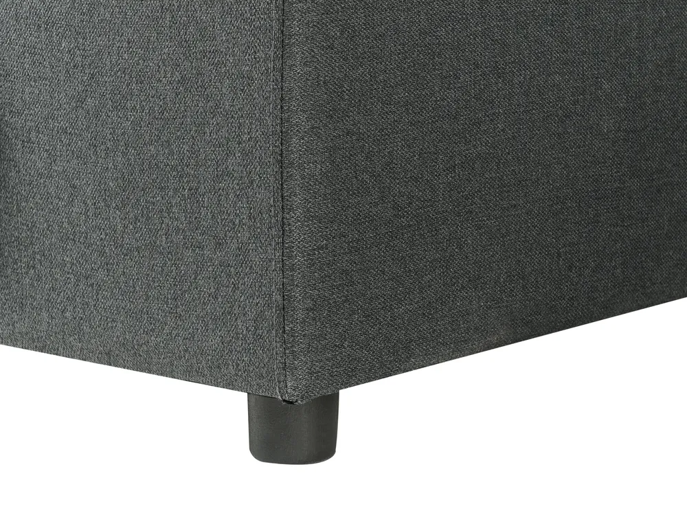 U-Shape Sofa Bed 5 Seater SOMMEN with Storage Fabric Dark Grey_987209