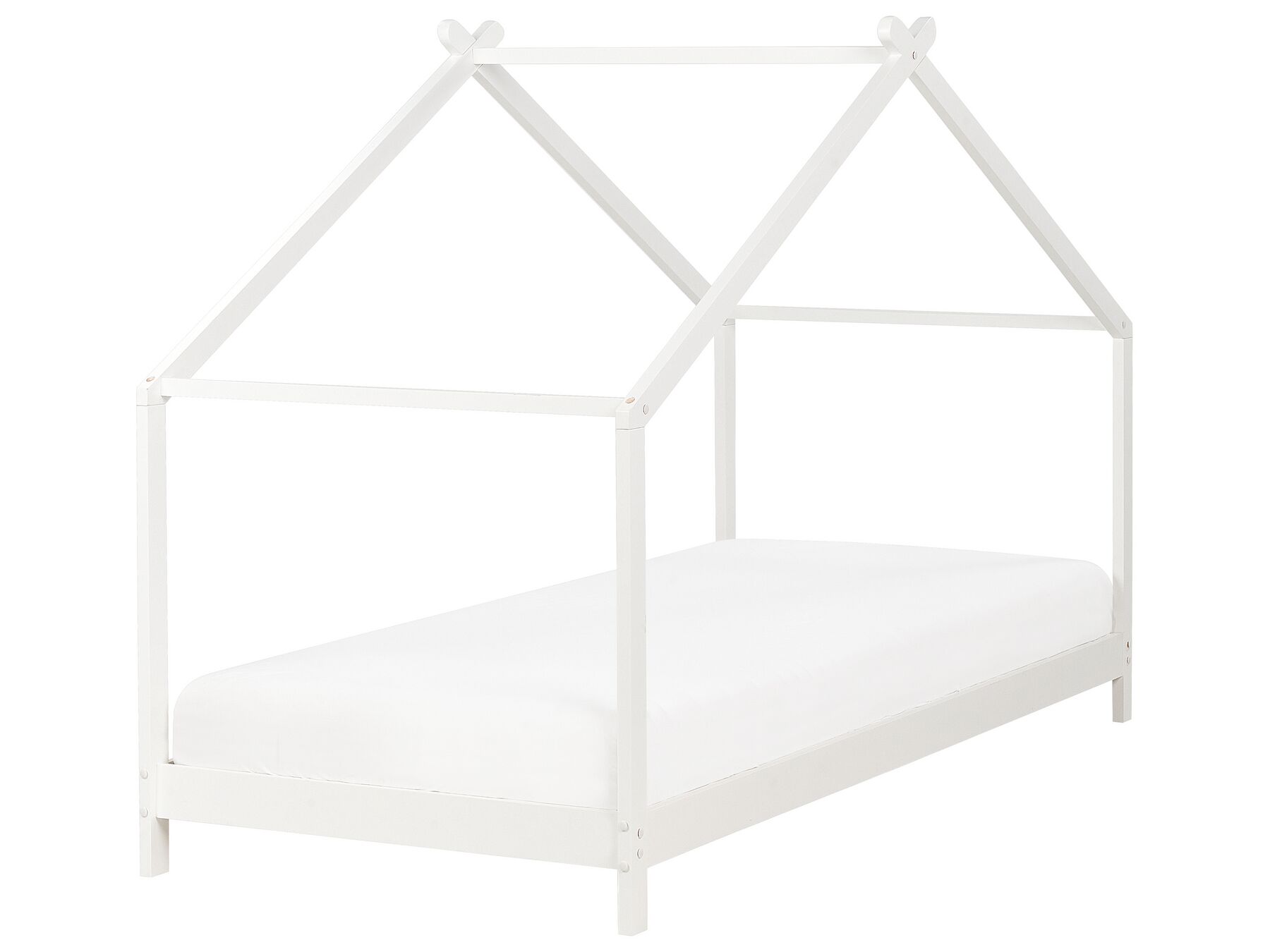 Dřevěná dětská postel 90 x 200 cm bílá ORLU_911110
