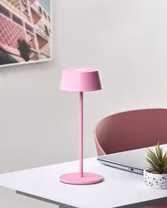 Wireless LED Table Lamp GUDER with Dimmer Metal Pink_1042233