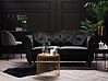 Sofa dla 2 osób SKIEN Welur Czarny