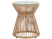 Bistro Set with Cushions TRESTINA PE Rattan Light Brown_781707