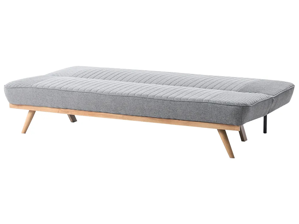 Sofa Bed 2 Seater KALFAFEL Fabric Grey_1009410