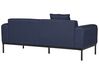 2 Seater Faux Linen Sofa Dark Blue MALMOS _930901