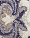 Bézs És Kék Gyapjú Szőnyeg 200 x 200 cm KUMRU_830906