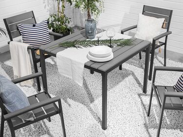 Garden Dining Table 95 x 95 cm Grey PRATO