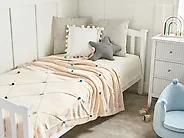 Blanket GAIDAR Cotton 130 x 170 cm Beige_1183959