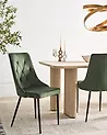 Set van 2 eetkamerstoelen AVENIR Fluweel Olijfgroen