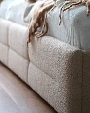 Ottoman Bed MASSOGNES Boucle Beige 180 x 200 cm_1173935