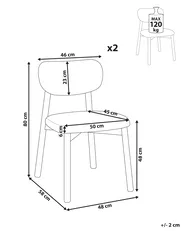 Set di 2 sedie da pranzo MILLS Bouclé Marrone/Tortora_1065956