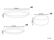 Set of 24 Dinnerware SHISO Porcelain White/ Blue_1064158