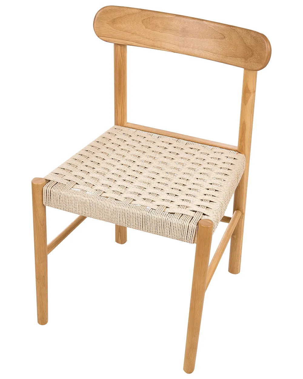 Set of 2 Dining Chairs EAGAN Wood Light Brown/ Beige_985931