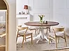Extending Dining Table AKRON Brown Ash Wood 106/150 cm 106 cm Wood