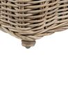 Gartensessel Rattan natürlich Auflagen hellbeige MAROS II_932907