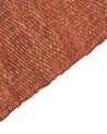 Teppich Jute rot 80 x 150 cm Kurzflor zweiseitig LUNIA_846270