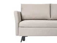 Corner Sofa Bed 3 Seater KOGE with Storage Fabric Beige Left Hand_1087754