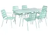 Garden Dining Set 6 Seater TERENZO Metal Mint Green
