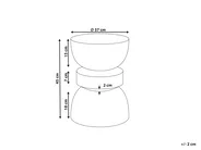 Side Table FALIRO 37 cm 37 cm Terrazzo Effect Black_1043480