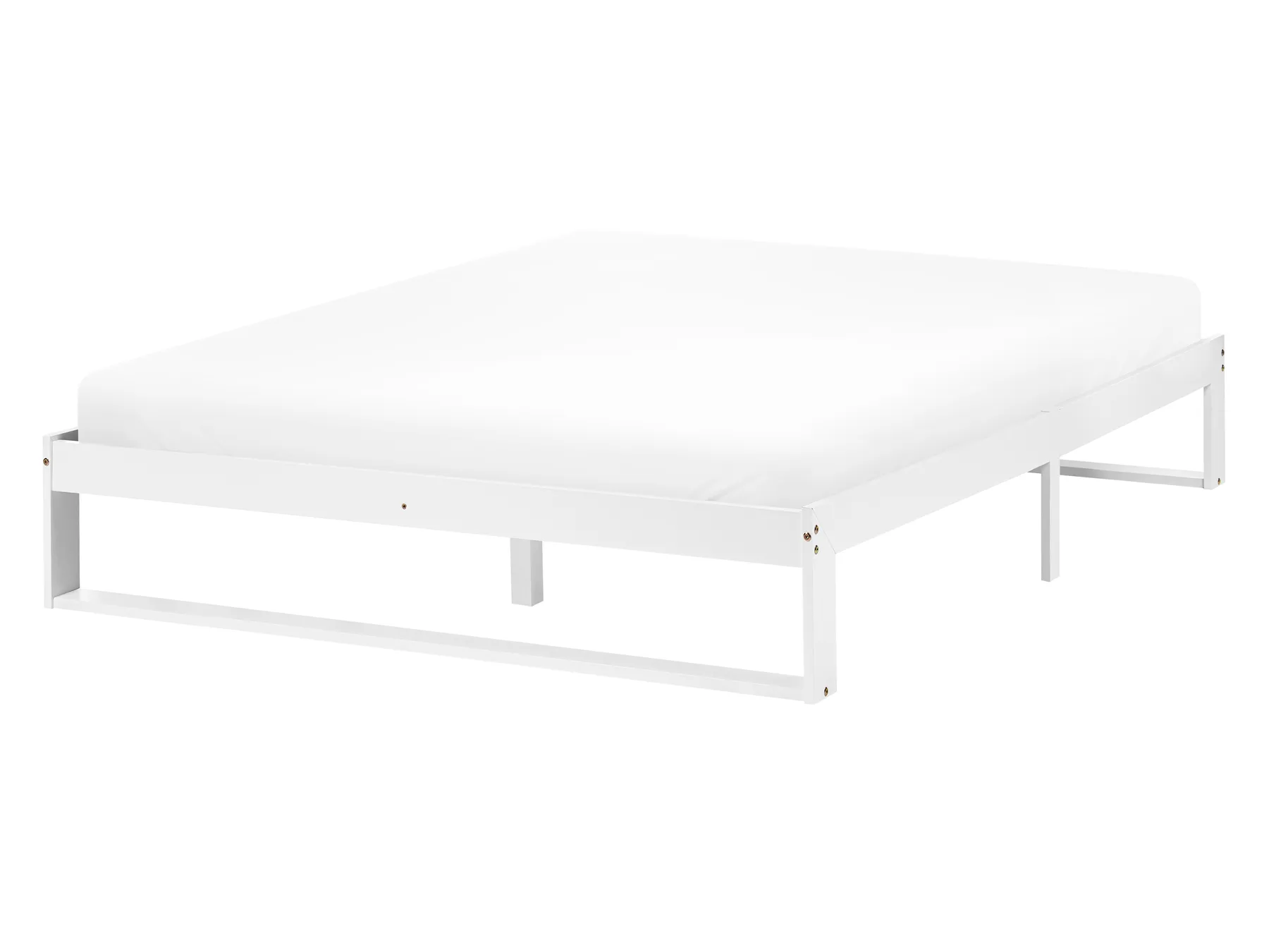 Bett ohne Kopfteil Kiefernholz TALAIRAN 140 x 200 cm Weiß_1131455