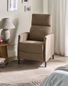 Recliner Chair SELVIK with Footrest Fabric Brown