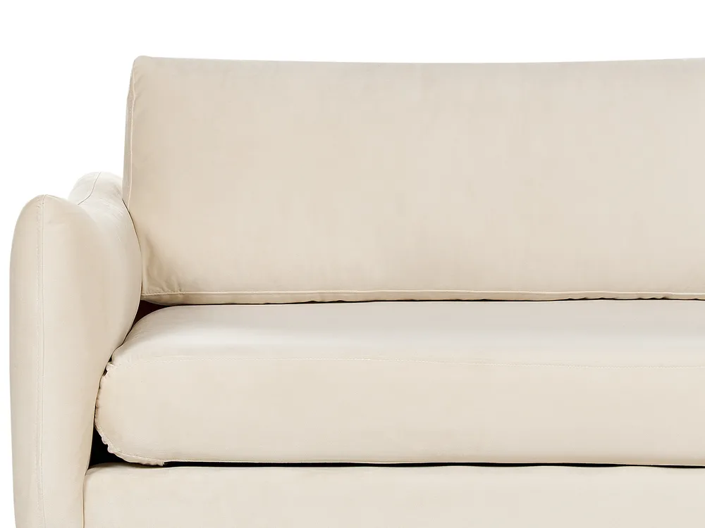 Sofa 3 Seater VINTERBRO Velvet Light Beige_897531