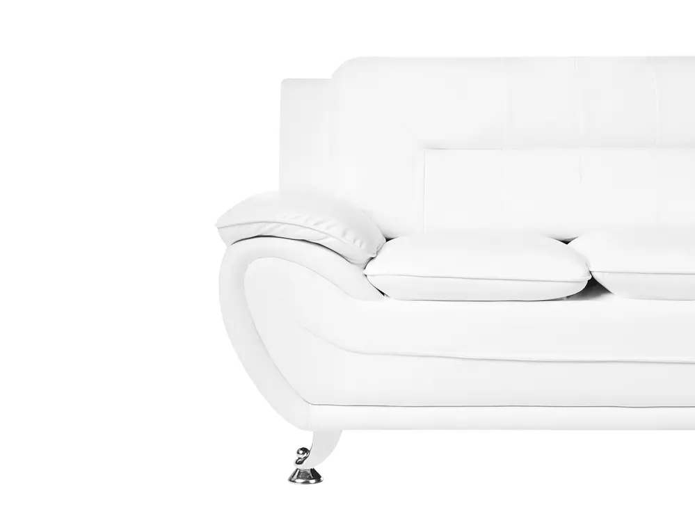 Divano 3 posti LEIRA Pelle sintetica Bianco_1058839