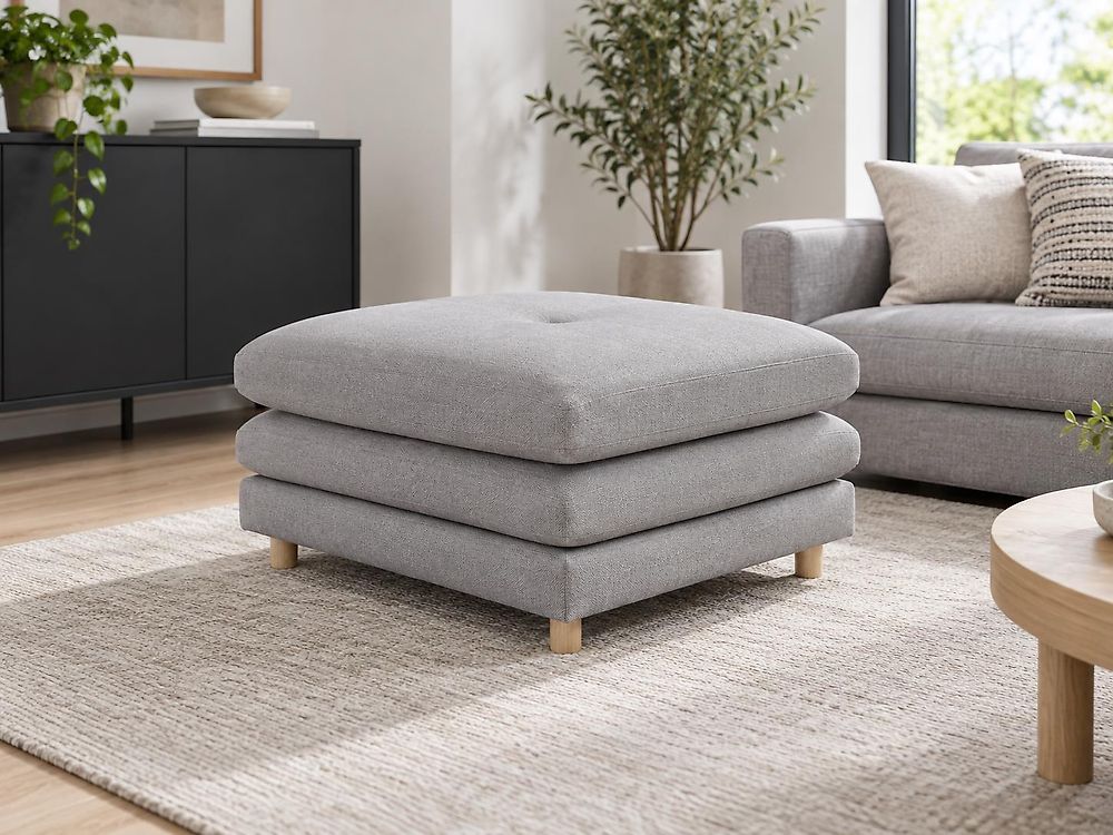 Ottoman HEDEN Tissu Gris