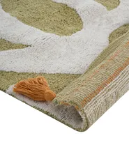 Kids Rug JAJPUR  Green 140 x 200 cm Cotton_1135252