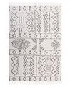 Wool Area Rug 140 x 200 cm White and Black ALKENT_852499