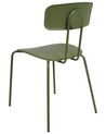 Zestaw 2 krzeseł do jadalni zielony SIBLEY_905685