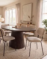 Set mit 2 Stühlen ADAIR Bouclé Beige_1173649