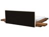 EU Super King Size Boucle Headboard Bed with LED Light Wood ZEN_931246