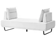 Sofa 3 Seater FAXEN Fabric White_1025189