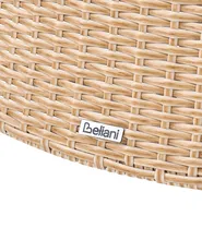 Poltrona da giardino con ottomana ARCILLE Rattan sintetico (PE) Beige_1082731