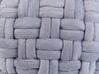 Puf de algodón/poliéster gris 45 x 35 cm HOPA_780471